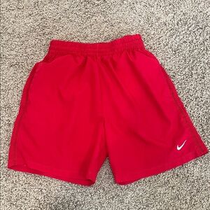 Boys Nike Bright Red Dri-Fit Sports Shorts